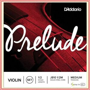 D'Addario Prelude Violin String Set, 1/2 Scale, Medium Tension